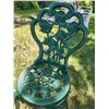 Image 2 : Green Cast Iron Cafe Table Chairs