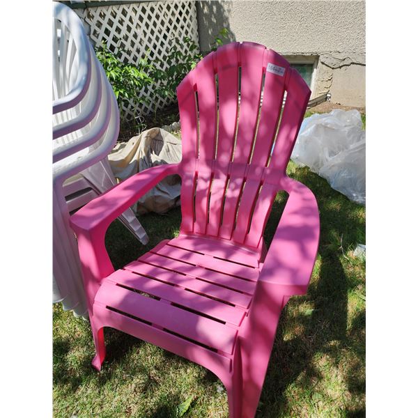 Plastic Yard Chair Collection 5 Pieces