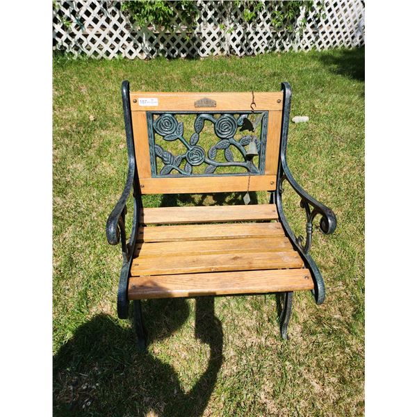 Wood & Cast Iron Single Bench