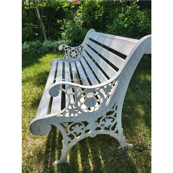 Cast Iron Picnic Table & Two Benches