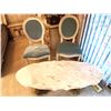 Image 1 : Two Parlour Chairs - Marble Coffee Table