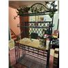 Image 1 : Metal Kitchen Stand With Wine Rack & Cookie Jar