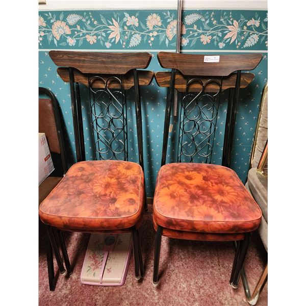 Vintage Cast Iron Chairs x 4