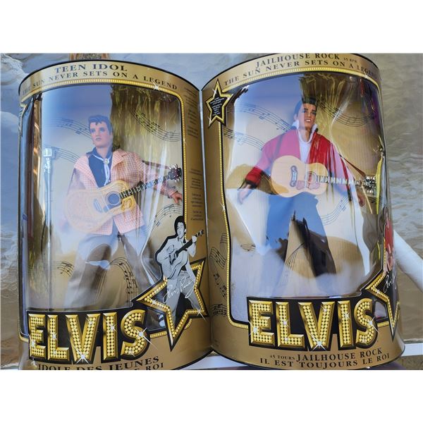 Set of 2 Elvis Collector Dolls - Tean Idol & Jailhouse Rock