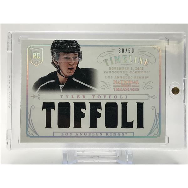 2014 PANINI NATIONAL TREASURES NO.RT-TT TYLER TOFFOLI ROOKIE CARD 30/50