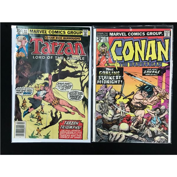 LOT OF CONAN AND TARZAN COMICS