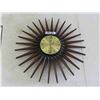 Image 1 : Vintage Look Syraco Starburst Wall Clock - Battery Operated 22" Wide