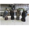 Image 1 : 4 Plastic Owls - Tallest 18" - Scare Away Pigeons