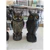 Image 3 : 4 Plastic Owls - Tallest 18" - Scare Away Pigeons