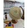 Image 5 : Assorted Goodies ;  12" Globe, Bag of Cookie Cutters, Wooden Pull Toy Crane, 
