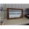 Image 2 : Rustic Wood Framed Large Wall Mirror 26" x 45" 