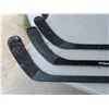 Image 2 : 3 Right Handed Composite Hockey Sticks ; RBK, Easton, Bauer