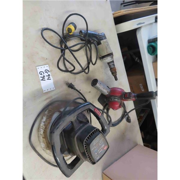 Electric Heater, 3/8  Drywall Gun, Wen Polisher - All Tested + Working