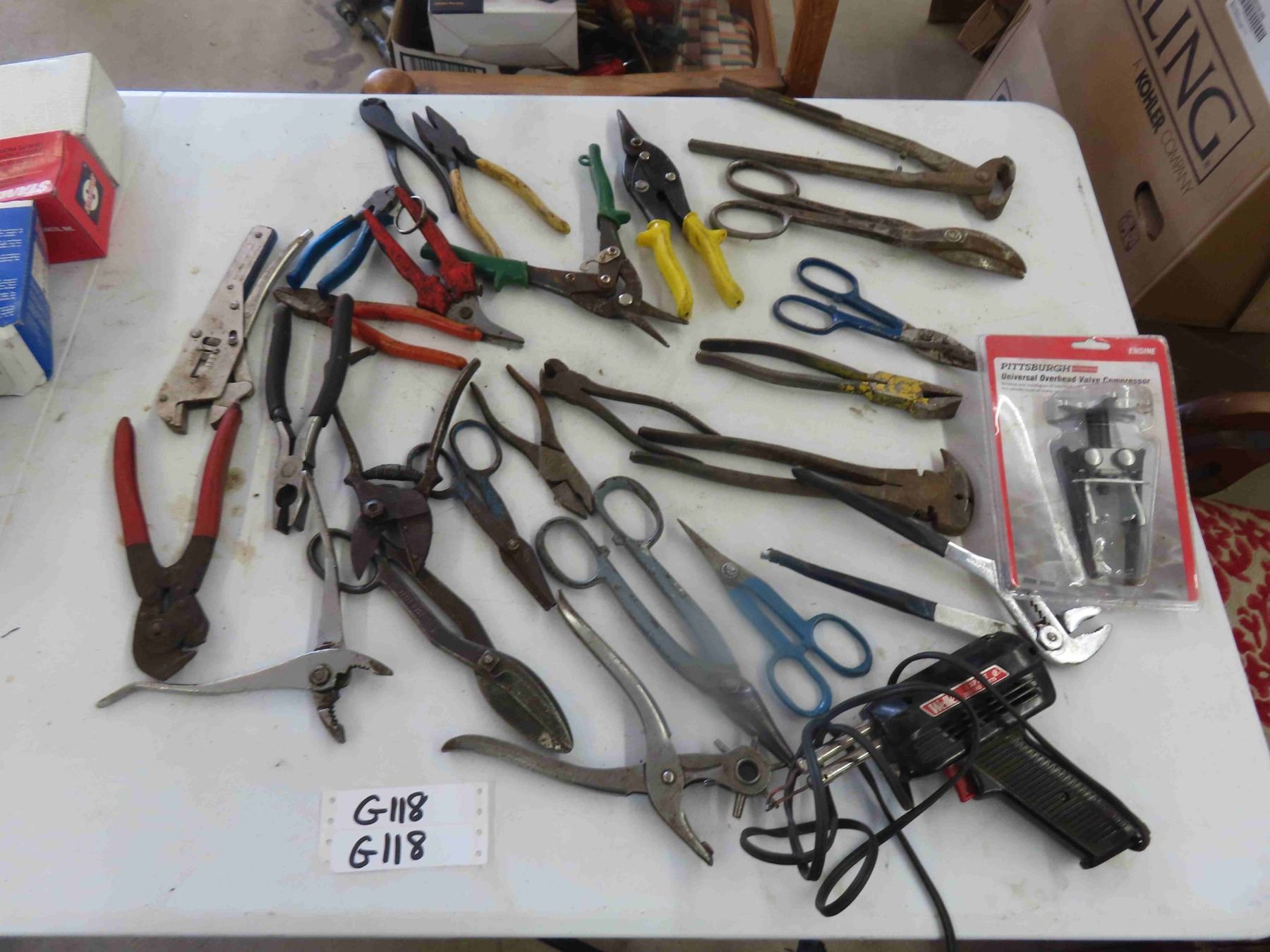 Assorted Pliers, Snips, Valve Compressor, Soldering Gun - McSherry ...