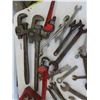 Image 2 : Various Wrenches, Pipe Wrenches + Tool Box