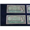 Image 2 : (5) 1954 Canada $1 Bills