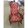 Image 1 : Antique Rocking Chair with Really Wild Upholstery