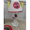 Image 2 : Coca-Cola Polar Bear Lamp 17", Small Coca-Cola Bottle Cap Clock 7", Fiber optic 