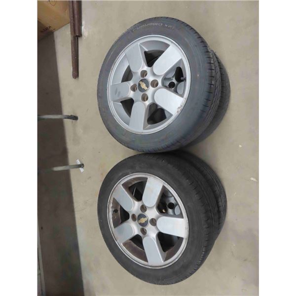 4 Chevrolet 4 Bolt Rims with Champiro Vol 185 / 55 R 15 Tires - Good ...