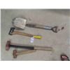 Image 1 : 4 Yard Tools ; Axe, 2 Sledge, Spade