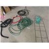 Image 1 : Selection of Garden Hose + Metal Trellis