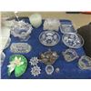 Image 2 : Assortment Clear Glass ; Cut Glass Bowls, Cake Tray in Box, Plates, 