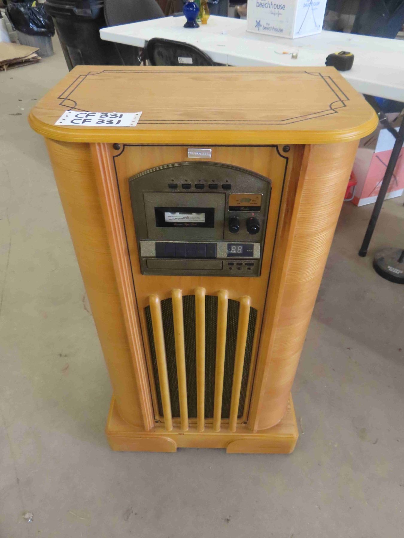 Curtis Model RCD 836 Vintage Look Record Player with AM/FM, Cassette + CD