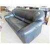 Image 2 : Very Plush + Comfy Leather Look Black Couch 79" Wide