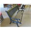 Image 2 : Wooden Oark Bench with Cast Steel Ends 49" Wide