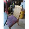 Image 2 : Glass Top Patio Table 26" x 39.5" , Upholstered Cane Back Chair