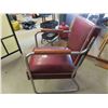 Image 2 : Mid Century Chrome + Vinyl Waiting Room Arm Chair