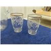 Image 2 : Antique Clear Glass with Etched Floral Pattern