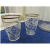 Image 3 : Antique Clear Glass with Etched Floral Pattern