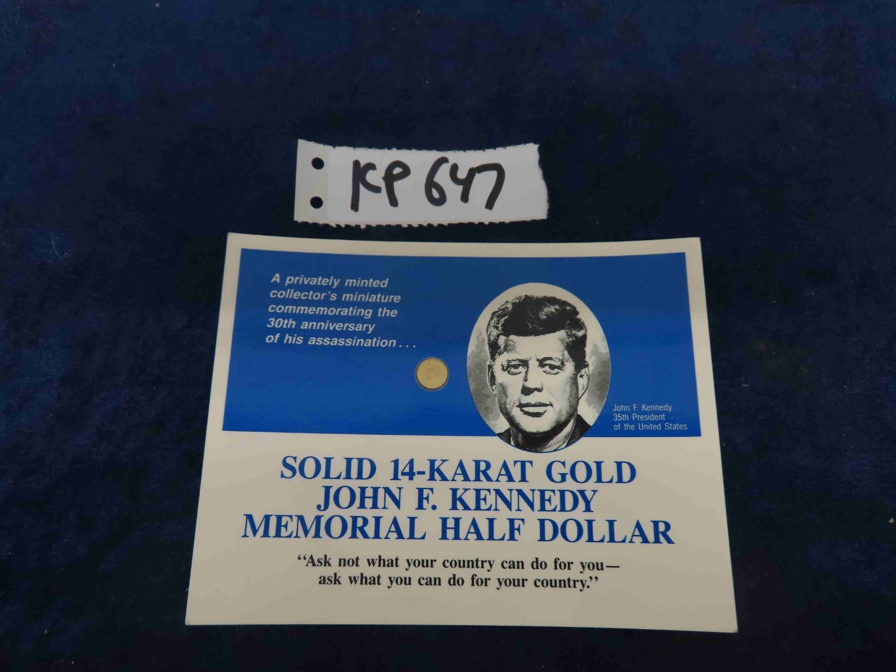 14K Gold Kennedy Memorial Half Dollar 14k-gold-kennedy-memorial-half-dollar