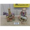 Image 1 : Ceramic Monkey Statues ; Monkey Riding Horse, Monkey Reading