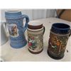 Image 2 : 9 Beer Steins , 6 Mini Shot Steins