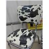 Image 2 : Retro Chair with Cow Pattern, Zebra Pattern Stool