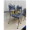 Image 2 : 2 Chrome Legged Chairs with Winnipeg Jets Upholstry