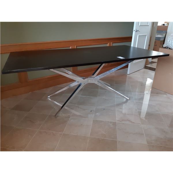 Custom Made Steel & Wood Desk Cat C