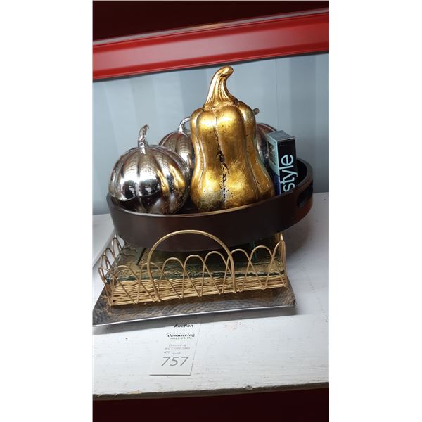 Decorative Pumpkins, TraysA