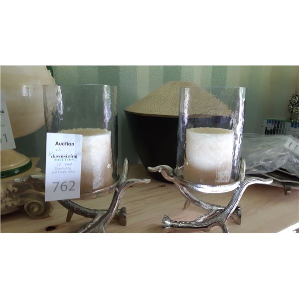 Metal Horn Candlesticks A