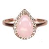 Image 1 : Natural Unheated Pear Pink Opal Ring