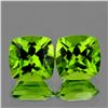 Image 1 : Natural Cushion Green Peridot Pair 10.84 Ct{VVS}