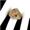 Image 1 : Natural Multi Color Sapphire  & Tanzanite Ring
