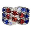 Image 2 : Natural  Garnet Kyanite Tanzanite Ring