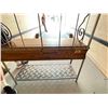 Image 15 : ETHAN ALLEN COUNTRY FRENCH BAKERS' RACK - METAL AND WOOD HUTCH STYLE!