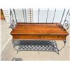 Image 25 : ETHAN ALLEN COUNTRY FRENCH BAKERS' RACK - METAL AND WOOD HUTCH STYLE!
