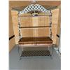 Image 4 : ETHAN ALLEN COUNTRY FRENCH BAKERS' RACK - METAL AND WOOD HUTCH STYLE!