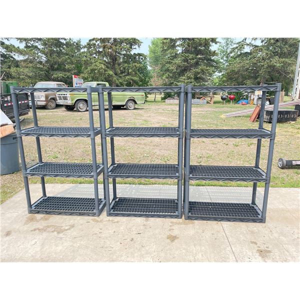 LOT OF SHELVING UNITS, PLASTIC (YELLOW TAGS)