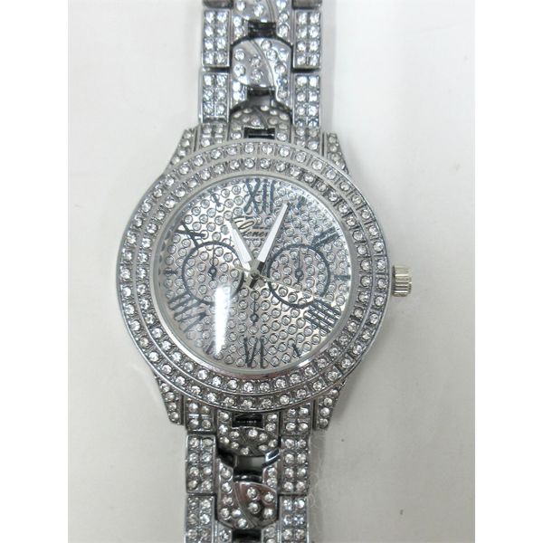 Brand New in Box Mans Crystal Studded Watch 